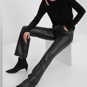 Cache Boot Cut Leather Pants
